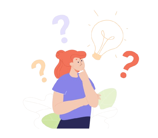 Pensive girl thinking flat vector illustration removebg preview